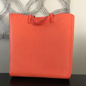 Buxton Orange Leather Tote Bag